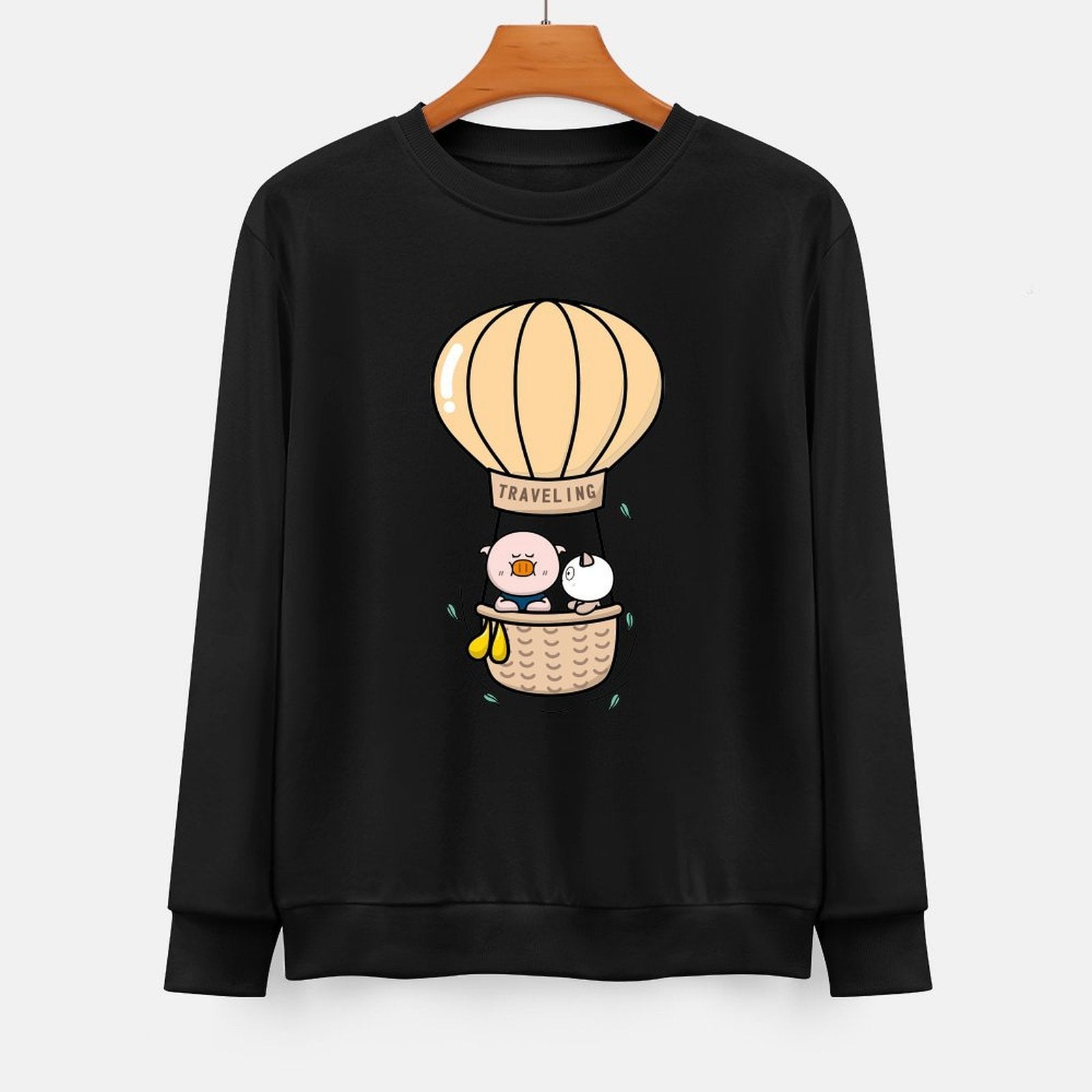 Front Patterned Long Sleeve TopEdition Cotton